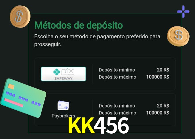 O cassino KK456 oferece uma grande variedade de métodos de pagamento